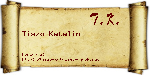 Tiszo Katalin névjegykártya