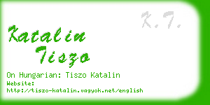 katalin tiszo business card
